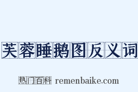 芙蓉睡鹅图反义词是什么意思的图片